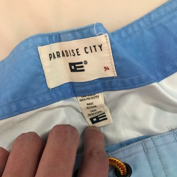 Mens Paradise City Oceanside Swim Trunks Size Small, Size 34 - Picture 12 of 12